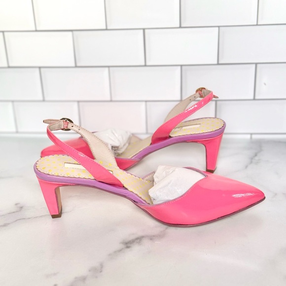 NWOT Boden Pink Slingback Heels with Pointed Toe and Medium Heel - Picture 7 of 12